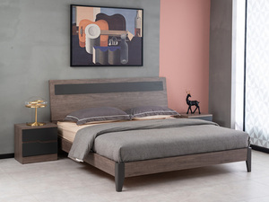 科隆印象 现代简约 高级灰 经济型卧室床 1.8*2.0米床